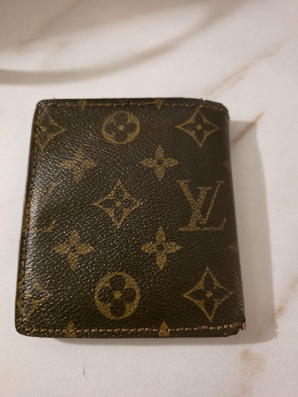 Louis Vuitton Monogram Brown Leather Bifold Wallet - Men